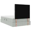 vidaXL Lit avec rangement et matelas Gris clair 120 x 190 cm Velours