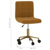 vidaXL Chaises pivotantes &agrave; manger lot de 4 marron velours