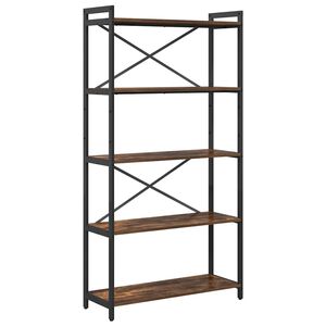 vidaXL &Eacute;tag&egrave;re 80 x 30 x 155 cm Bois d'ing&eacute;nierie Ch&ecirc;ne fum&eacute;