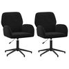 vidaXL Chaises de bureau pivotantes 2 pc 54 x 55 x 90 cm Noir Velours