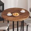 vidaXL Plateau de table Marron Clair &Oslash; 90 x 4 cm Bois de ch&ecirc;ne massif