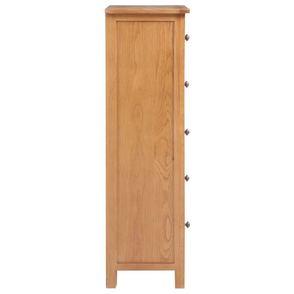 vidaXL Commode haute 45x32x110 cm Bois de ch&ecirc;ne massif