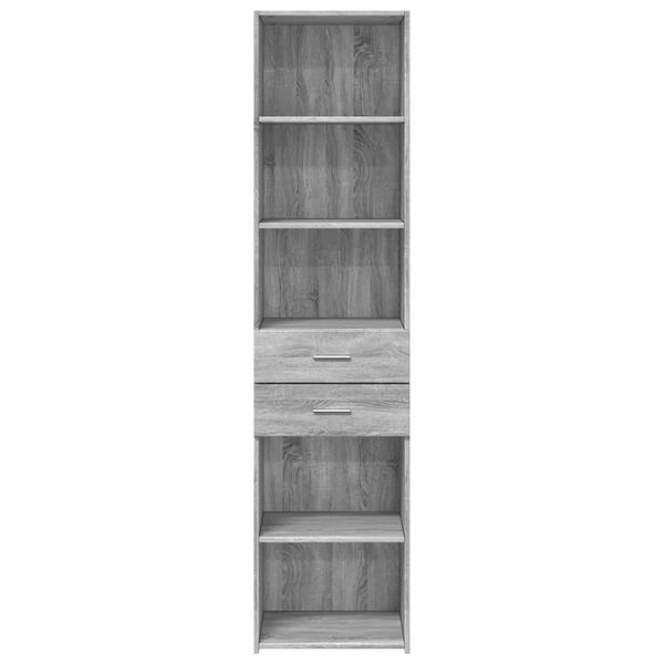 vidaXL Buffet haut sonoma gris 45x42,5x185 cm bois d'ing&eacute;nierie