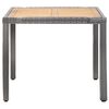 vidaXL Ensemble à manger de jardin coussins 5pcs Résine tressée Gris