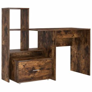 vidaXL Bureau Ch&ecirc;ne fum&eacute; Bois d'ing&eacute;nierie 131,5 x 50 x 106,5 cm