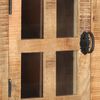 vidaXL Buffet sur roues 38x30x143 cm Bois de manguier solide brut