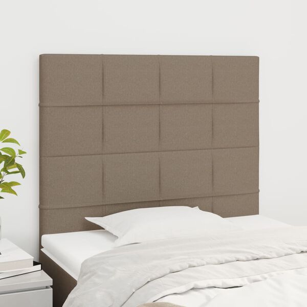 vidaXL T&ecirc;te de lit Taupe 80x5x118/128 cm Tissu