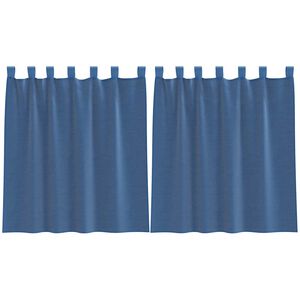 vidaXL Rideaux en voile avec boucles 2 pcs bleu royal 140x140 cm