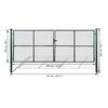 vidaXL Portail de jardin en maille 400x150 cm