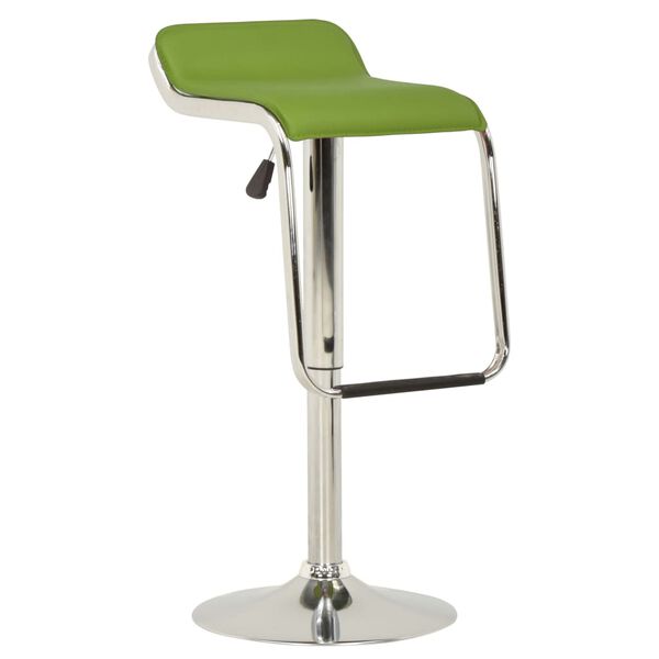 vidaXL Tabourets de bar lot de 2 vert tissu et bois courbé