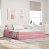 vidaXL Lit avec rangement et matelas Rose 160 x 200 cm Velours