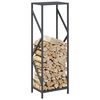 vidaXL Portant de bois chauffage anthracite 34x25x100 cm