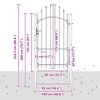 vidaXL Porte de Jardin avec verrouillage Gris 175 x 100 cm Acier