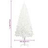vidaXL Arbre de Noël artificiel aiguilles réalistes blanc 210 cm