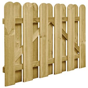 vidaXL Portail de jardin bois de pin impr&eacute;gn&eacute; 100x75 cm