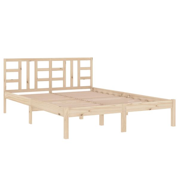 vidaXL Cadre de lit sans matelas 160x200 cm bois massif