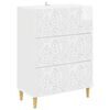 vidaXL Armoire &agrave; tiroirs Blanc brillant 66 x 34,5 x 90 cm