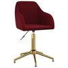 vidaXL Chaises &agrave; manger pivotantes lot de 2 rouge bordeaux velours