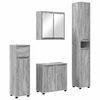 vidaXL Ensemble de mobilier de salle de bain 4 pc Gris Sonoma
