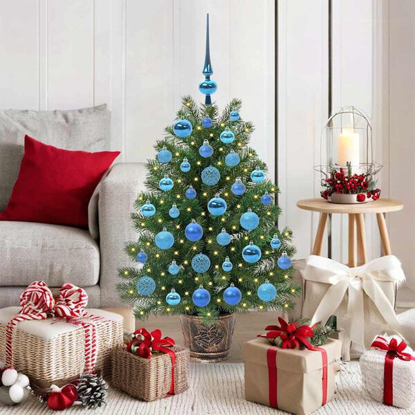 vidaXL Sapin de No&euml;l artificiel avec 150 LED Vert 95 cm PE et PVC