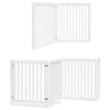 vidaXL Barri&egrave;re pour chien porte pliable 6panneaux blanc bois peuplier