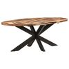 vidaXL Table à manger ovale 200x100x75 cm Bois d'acacia