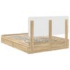 vidaXL Lit de Rangement Ch&ecirc;ne Sonoma 150 x 200 cm Bois d'ing&eacute;nierie