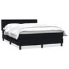 vidaXL Sommier &agrave; lattes de lit avec matelas noir 160x210 cm velours