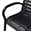 vidaXL Banc de jardin Noir 116 cm Acier et WPC