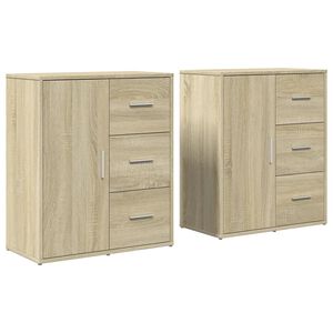 vidaXL Buffets 2 pcs ch&ecirc;ne sonoma 60x31x70 cm bois d'ing&eacute;nierie