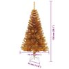 vidaXL Sapin de Noël avec 150 LED avec support Doré 150 cm PET