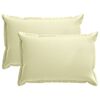 vidaXL Housse de coussin 2 pc HOUTEN Cr&egrave;me 40 x 60 cm Polyester