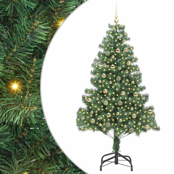 vidaXL Sapin de No&euml;l avec 300 LED avec support Vert 210 cm PVC