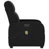 vidaXL Fauteuil de massage inclinable &eacute;lectrique Noir Tissu