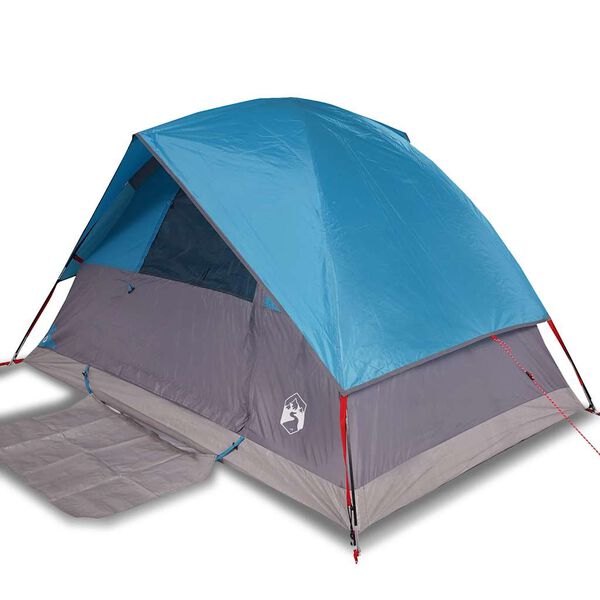 vidaXL Tente de camping &agrave; d&ocirc;me 4 personnes bleu imperm&eacute;able