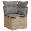 vidaXL Salon de jardin avec coussins 6 pcs beige r&eacute;sine tress&eacute;e