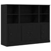 vidaXL Haut Armoire Ch&ecirc;ne noir 132 x 35,5 x 103,5 cm Bois d'ing&eacute;nierie