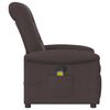 vidaXL Fauteuil de massage inclinable Marron fonc&eacute; Tissu