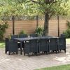 vidaXL Ensemble de salle &agrave; manger pour jardin 11 pcs Anthracite