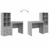 vidaXL Bureau avec tiroir 2 pcs Gris Sonoma