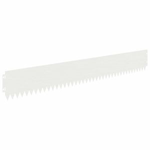 vidaXL Bordure de Pelouse 10 pcs 103 x 15 cm Acier Blanc
