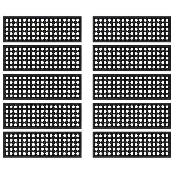 vidaXL Marches d'escalier 10 pcs 25x75 cm caoutchouc