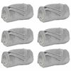 vidaXL Couvertures &agrave; jeter 6 pc Gris 150 x 200 cm 4.68 kg Polaire
