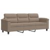 vidaXL Canap&eacute; &agrave; 3 places Taupe 180 cm Tissu microfibre