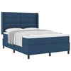 vidaXL Lit &agrave; ressorts avec coussin Bleu 200 x 140 cm tissu