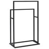 vidaXL Porte-serviettes sur pied Noir 48x24x78,5 cm Fer