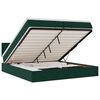 vidaXL Cadre de lit ottoman avec matelas vert fonc&eacute; 200x200 cm velours