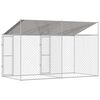 vidaXL Cage pour chien Argent 400 x 200 x 256 cm Acier galvanisé