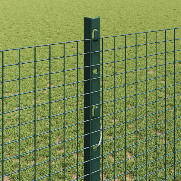 vidaXL Cl&ocirc;ture et Poteau Vert 1,2 x 25 m Acier