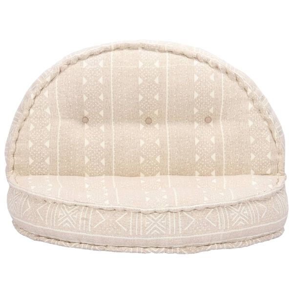 vidaXL Pouf 100x20 cm Beige Tissu